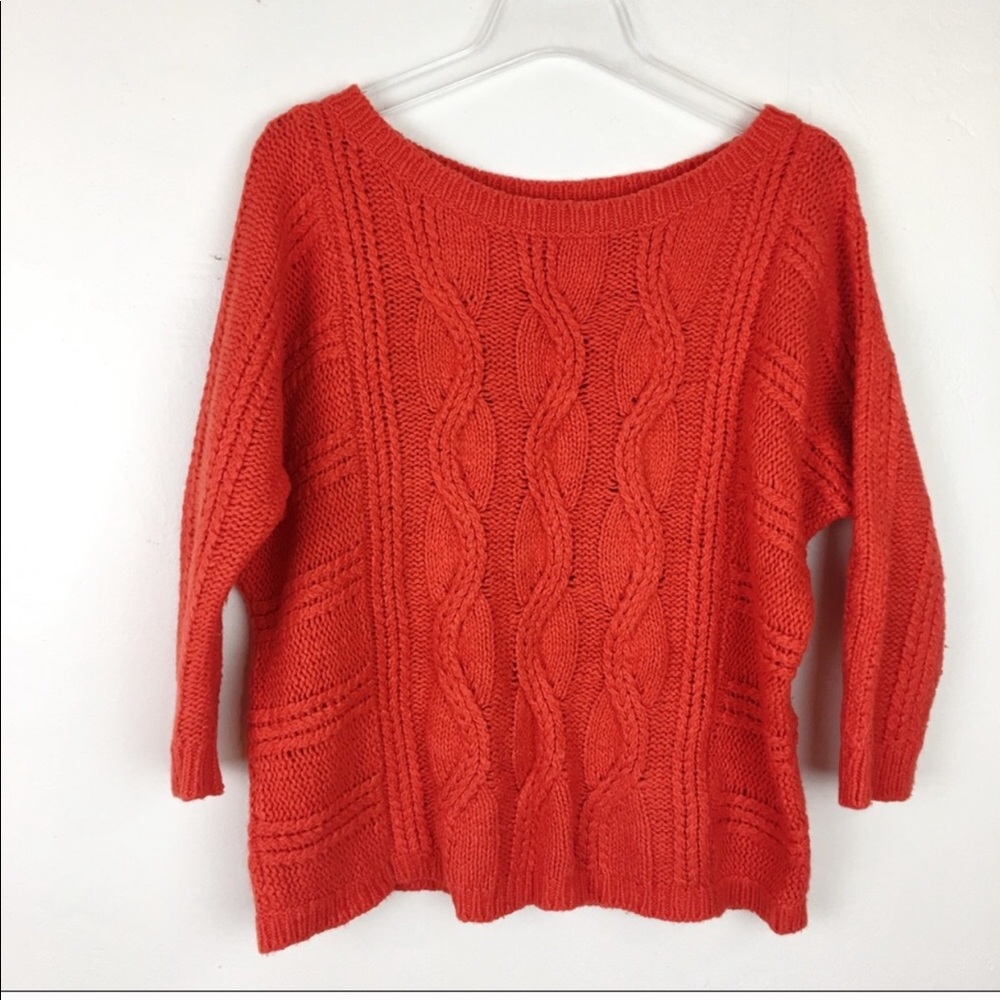 LOFT Ann Taylor Orange Sweater Size M - Picture 1 of 6